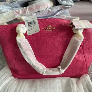 NWT SMALL KELSEY SATCHEL IN PEBBLE LEATHER